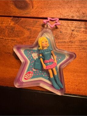 Polly Pocket Star Keychain Doll - Blue & Pink